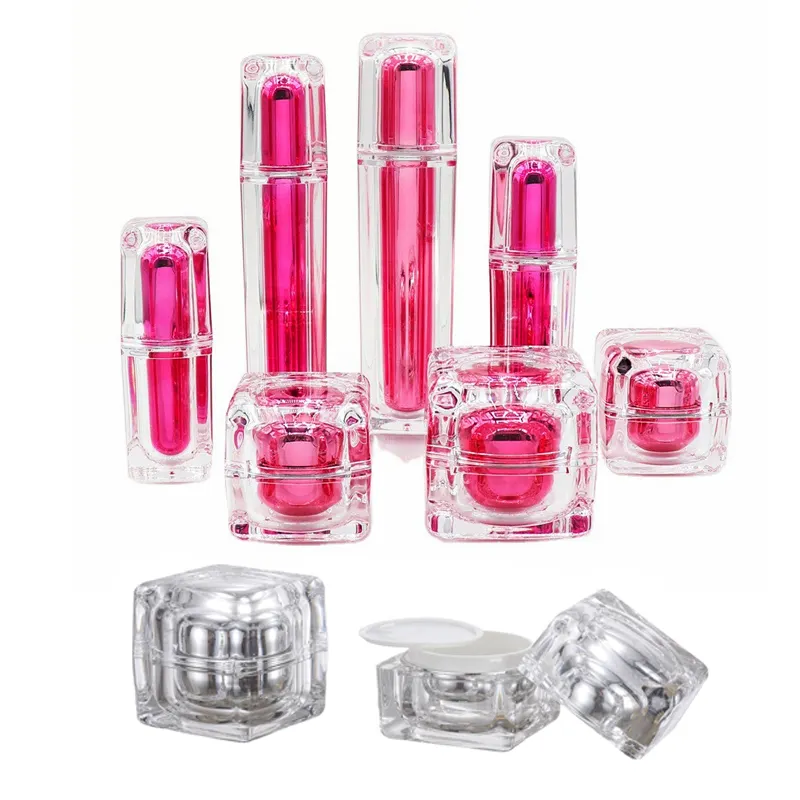 30Ml 50Ml Luxe Kristal Acryl Dubbele Wandpot Luxe Huidverzorging Gebruik Roségouden Pot Populaire Klassieke Uv-Gelpotten 15Ml