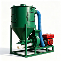 Broyeur-mélangeur de grains combiné, machine à alimentation verticale, moteur diesel 1000 kg pour le bétail