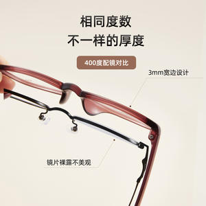 Monturas de Gafas Arkema 3524, Ovaladas, Montura Completa, Ligeras, Unisex, Lentes Acrílicas, Origen Danyang - Product Image 2