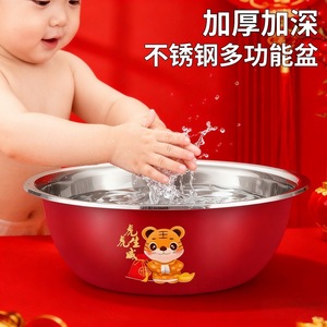 Tazón redondo profundo de acero inoxidable para lavar verduras, sopas, hornear, amasar, batir huevos, tazón para condimentos, Chaozhou, China - Product Image 5