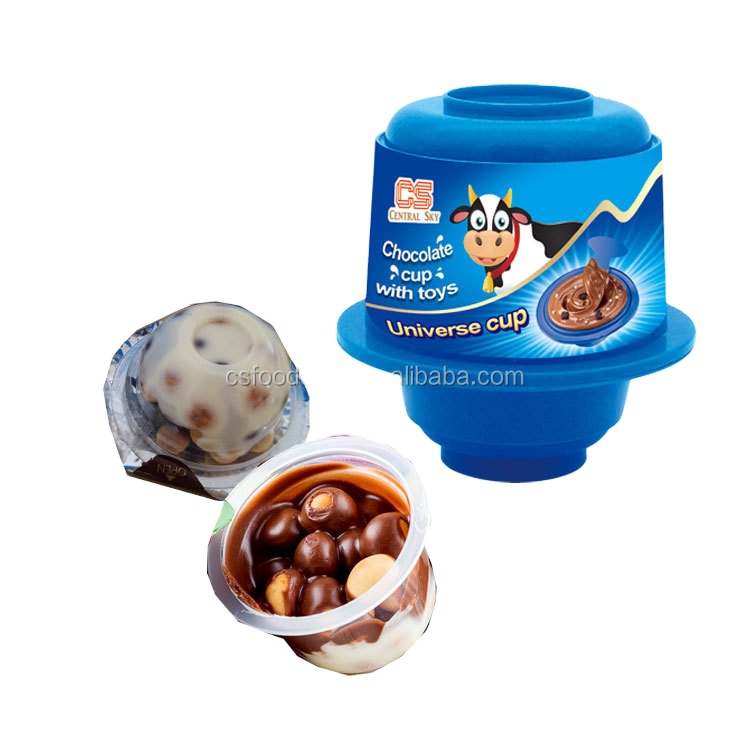 Kids favorite Cup Chocolate with milk biscuits sticks cup with toys