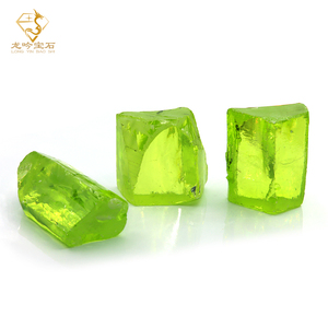 Piedras DE CIRCONIA cúbicas sueltas 5a de alta calidad Color verde manzana Material áspero Precio por kilogramo - Product Image 4