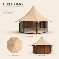 Tente de safari de luxe BOTEEN, tente de glamping haut de gamme pour l'extérieur, quatre saisons, coque rigide, structure en alliage d'aluminium, personnalisable pour villa