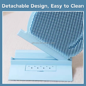 หวีแปรงขนแมวในบ้าน นวดขนนุ่ม พร้อมที่ขูดขนและใบแคทนิป - Product Image 4