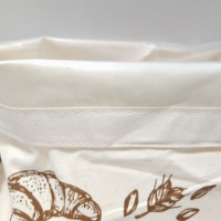 Sac à pain réutilisable pour boulangerie, résistant à l'huile et à l'eau, avec doublure personnalisée imprimée, pochette de rangement à cordon pour pains et produits de boulangerie