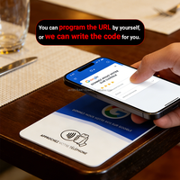 Carte NFC d'Affaires Personnalisable pour Réseaux Sociaux, RFID Programmable, Étanche, Puce NTAG213 13.56MHz, Carte Google Review NFC en Acrylique