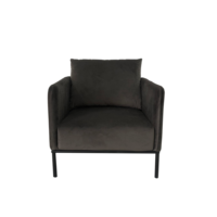 Fauteuil canapé simple minimaliste moderne avec pieds en métal fauteuil d'appoint rembourré pour salon chambre bureau hôtel utilisation