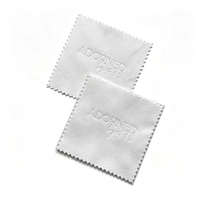 Chiffon de nettoyage pour bijoux en microfibre avec logo personnalisé pour nettoyer les bijoux en or et en argent