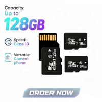Tarjeta de Memoria de 256 GB al por Mayor, Tarjeta de Memoria Flash TF de Alta Velocidad Clase 10, Chip de Memoria Flash Nand para Cámara, Teléfono, Dispositivos Móviles