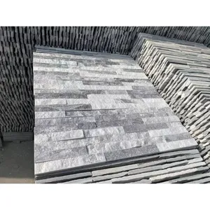 Wholesale Price <strong>Stacked</strong> <strong>Stone</strong> Veneer Natural Cloudy Grey Slate Cladding Panels for Wall Decoration - Product Image 2