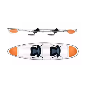 Canoë transparent 2 personnes <span class=keywords><strong>en</strong></span> verre cristal PC, kayak et pêche, coffret <span class=keywords><strong>en</strong></span> bois, transparent 6 mm, canoa LLDPE, lacs et rivières, 3,1 - 4 m - Product Image 2