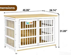 Cuccia <span class=keywords><strong>per</strong></span> <span class=keywords><strong>Cani</strong></span> da Interno Best Seller con Targhetta Nome, Gabbia Robusta a Doppia Porta <span class=keywords><strong>per</strong></span> <span class=keywords><strong>Cani</strong></span> di <span class=keywords><strong>Taglia</strong></span> Grande, Ideale <span class=keywords><strong>per</strong></span> Ansia e Decorazione Casa - Product Image 2