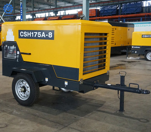 Compresseur d'air diesel portable CSH175A-8 185 Cfm 145 Psi 8 Bar 36,8 Kw avec remorque pour le sablage - Product Image 2