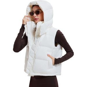Chaleco Corto Acolchado para Mujer FOXA, 800 Fill, Plumón de Ganso Ligero, Sin Mangas, Abrigo de Invierno con Capucha Desmontable - Product Image 1