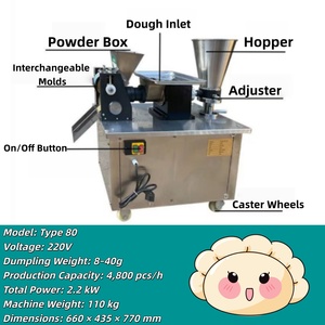 Machine à raviolis automatique à haute efficacité, fabrication directe d'usine, machine à raviolis commerciale pour la production de samosas, gyozas et raviolis - Product Image 2