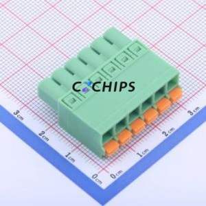 KF2EDGKN-5.0-6P Plug-in Terminal Block P=5mm Connector ( Connector Type: Plug )( Construction: 1x6P )( Pitch: 5mm ) - Product Image 1