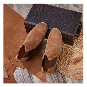 Bottes <span class=keywords><strong>Chelsea</strong></span> classiques décontractées pour hommes en daim, faites à la main, à cheville courte, semelle en caoutchouc, à enfiler, respirantes - Product Image 3