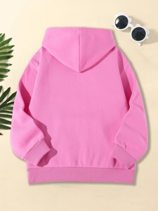 Sudadera con Capucha para Niñas Adolescentes, Diseño de Letras de Dibujos Animados, Suave y Cómoda, Manga Larga, Estilo Casual, a la Moda - Product Image 5