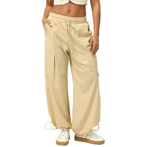 <b>Women</b> <b>Cargo</b> Sweatpants Wide Leg Jogger <b>Pants</b> Elastic Waist Full Length Loose Fit with Pockets <b>for</b> Outdoor Workouts - Product Image 1
