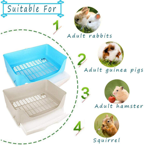 Large Eco-Friendly Rabbit Toilet Trainer Potty Corner <b>Tray</b> Litter Drawer for Adult Hamster Guinea Pig Galesaur Bunny Pet Pan - Product Image 5