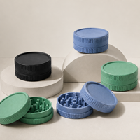 Broyeur d'herbes biodégradable à 2 couches de 55 mm, en bioplastique, respectueux de l'environnement, broyeur d'herbes, déchiqueteur de tabac, broyeur d'herbes aromatiques