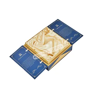 High Quality Luxury Handmade Custom Butterfly Door Open Magnet Closure Packaging Gift Box For Gifts With Satin Cloth Inside