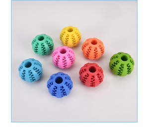 Natural Rubber Eco-Friendly <b>Dog</b> Chew Toys for Tooth Cleaning Treat <b>Ball</b>-Indoor Outdoor Use - Product Image 3