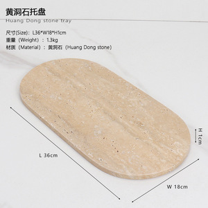 <span class=keywords><strong>Bandeja</strong></span> <span class=keywords><strong>rectangular</strong></span> de travertino de mármol Natural de lujo ligero de China, <span class=keywords><strong>bandeja</strong></span> de almacenamiento de joyas cosméticas - Product Image 5