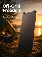 Panneau solaire semi-flexible 300W pour camping-car, bateau, marine, 70% plus léger, module solaire flexible monocristallin ETFE 600V DC Classe A