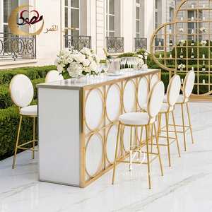 Mostrador de Bar LED de Acero Inoxidable para Bodega, Hotel, Restaurante Comercial Moderno, con Mesa para Vino y Cerveza, para Exteriores - Product Image 3