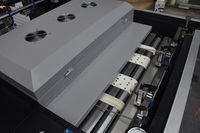Machine de revêtement automatique électrique robuste WESTONIX SGUV 800A avec protection UV et dépoussiéreur, emballage en plastique et en carton