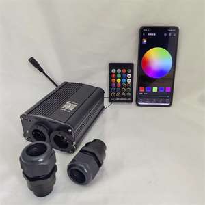 1000 pièces <span class=keywords><strong>de</strong></span> câble à fibres optiques PMMA <span class=keywords><strong>de</strong></span> 6,5 pieds (0,75 mm) avec moteur à fibres optiques à 2 têtes, roue scintillante, étoile clignotante, contrôle par application pour le <span class=keywords><strong>ciel</strong></span> étoilé du <span class=keywords><strong>toit</strong></span> <span class=keywords><strong>de</strong></span> <span class=keywords><strong>voiture</strong></span> - Product Image 3