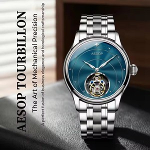 Livraison directe pour montre mécanique à tourbillon véritable, édition limitée, luxe, unisexe, mouvement à remontage manuel, cuir 22 mm - Product Image 3
