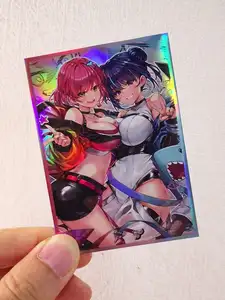 Factory Price Hologram Print Card Sleeves Art Printed Custom Printed Mtg Yugioh Tcg Sexy Anime Trading Game Cards Sleeve