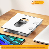 Ergonomische Draagbare Laptop Riser Geventileerde Koelstandaard Voor Macbook Pro Voor Dell Voor Hp Computers-Verstelbare Notebookhouder