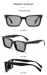 Gafas de Sol para hombre 2024 cuadradas modernas listas para enviar gafas de sol verdes gruesas gafas de sol solares unisex SZ1008 - Product Image 6