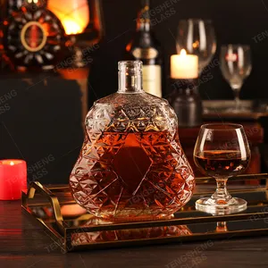 XO bottle wine 500ml 750ml whiskey glass bottle brandy with cork