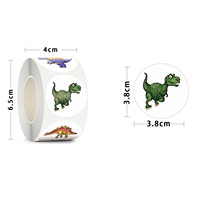Autocollants de haute qualité pour enfants, écologiques, sur le thème des dinosaures, dessins animés, récompenses pour la maternelle, autocollants imperméables