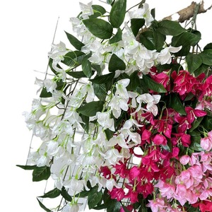 ดอกกุหลาบประดิษฐ์แบบใหม่สำหรับแขวนผนัง ดอกไม้ผ้าไหมสีแดง ชมพู ม่วง ขาว ตกแต่งงานแต่งงานและบ้าน - Product Image 5
