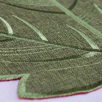 Woww-y-hanne colorées en feuilles d'érable, collection automne, décoration de maison, broderie sur les fleurs, chemin de Table en lin