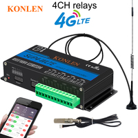 Contrôleur SUP4 4G LTE avec relais 4 canaux, 4 entrées analogiques, liaison GSM, thermostat intelligent, contrôle par SMS, appel et application