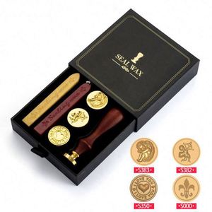 Set de Sellos de Cera para Manualidades, Decoración de Bodas, con Mango de Madera, Personalizable con Logotipo y Color, Caja de Regalo, para Escuela - Product Image 3