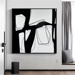 JZ – décoration moderne pour la maison, appareil physique fait à la main, Art de ligne, peinture 3D abstraite, salon - Product Image 4