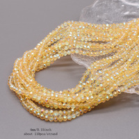 Nouvelles perles en verre cristal facetté de 4 mm, 110 pièces/lot, perles intercalaires lâches pour la fabrication de bijoux, pour collier DIY