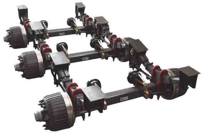 Trailer Suspension 4 Axle Cantilever Walking Beam