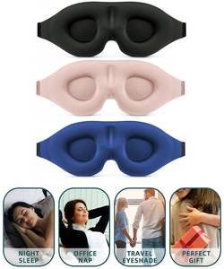 Neu eingetroffen: 3D-geformte Schlafmaske für Seitenschläfer mit individueller Logogestaltung, Memory-Schaum-Augenmaske für Firmengeschenke - Product Image 4
