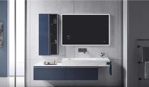 <span class=keywords><strong>Meuble</strong></span> de salle de bain gris italien avec grand rangement, <span class=keywords><strong>vasque</strong></span> de luxe pour hôtel avec miroir, facile à nettoyer, idéal pour villa de vacances - Product Image 6