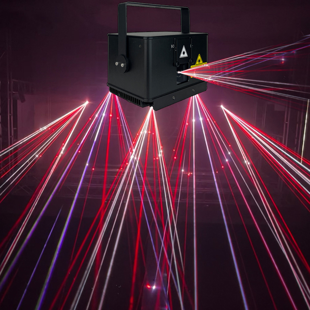 4W RGB Animation Laser Light Full Color 3D Disco Laser Show Projector with ILDA DMX Stage Lighting