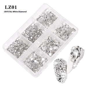 Venta caliente Color mezclado Fondo plano Diamante Color champán 6 Rejilla Joyería Piedra 3D Decoración <span class=keywords><strong>de</strong></span> <span class=keywords><strong>uñas</strong></span> al por mayor - Product Image 6
