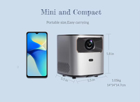 Projecteur vidéo portable pour cinéma à domicile, mini projecteur laser 400 Ansi, projecteur LED 3D pour téléphone portable, projecteur Android T8